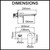 Aquaperla Vog chrome wall mixer with spout dimension diagram showing height and depth specifications for Australian bathroom installations.