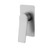 Modern Aquaperla Rushy Square Brushed Nickel Wall Mixer for contemporary Australian bathroom renovations.