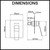 Technical dimension diagram for the Aquaperla Rushy Square Bath and Shower Mixer for modern bathroom renovations in Australia.