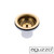 Premium brushed gold stainless steel kitchen sink basket strainer and waste plug assembly for modern Australian kitchen renovations.