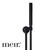 Meir Matte Black Round Brass Hand Shower Set with Fixed Bracket for modern Australian bathrooms.