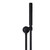 Matte black round brass hand shower and bath set with wall bracket for modern Australian bathrooms