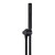 Modern Matte Black Round Brass Hand Shower and Bath Set with Bracket for Australian bathrooms.