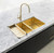 Meir Lavello Kitchen Sink Colander in Brushed Bronze Gold finish, premium stainless steel sink accessory available at Renovator Store Australia.