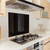 Serrano Toughened Black Glass Kitchen Splashback 60cm x 75cm Heat Resistant Safety Glass for Australian Homes
