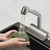 Belle Nova 5.0 (BN5.0) Dual Flow Waterfall & Pull Out Kitchen Mixer Tap - Brushed Stainless Steel