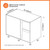 Flat Pack Kitchen Blind Corner Base Cabinet - 1000mm - 16mm Thick - Right Door Installation