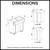 Elite 30 Litre twin kitchen waste bin dimensions diagram for 300mm cabinet, Australia