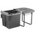 Domestique 68 Litre twin pull-out concealed kitchen waste and recycling bin in dark grey for 600mm cabinet with soft-close, Australia