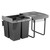 Elite Domestique 68L triple pull-out concealed waste bins with door mount kit for 600mm kitchen cupboard in Australia