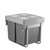 90 litre twin pull-out concealed kitchen waste bin with door mount kit in a dark grey finish for Australian kitchens