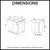 Dimensions and size guide for Elite 90 litre twin kitchen waste bin for 600mm cabinet in Australian kitchens