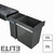 Elite 30L twin side-mounted slide-out slim concealed kitchen waste bin with right-side mounting for Australian homes