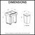 Elite 56 Litre pull-out twin rubbish bin dimensions schematic showing standard widths for a 400mm cabinet in Australia