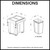 Elite 56 Litre twin pull-out kitchen rubbish bin dimensions diagram with door-mount kit for 400mm cabinet in Australia