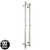 Aguzzo chrome double bar vertical heated towel rail for modern Australian bathrooms