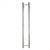 Modern Aguzzo vertical heated towel rail in polished chrome finish for energy efficient bathroom towel drying in Australia.