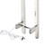 Modern Polished Chrome Vertical Heated Towel Rail with Left Side Wiring, Aguzzo Designer Bathroom Hardware Australia