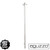 Aguzzo Single Square Bar Vertical EZY FIT Heated Towel Rail in Polished Stainless Steel for Modern Australian Bathrooms