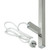 Aguzzo Single Square Bar Vertical Heated Towel Rail in Polished Chrome with Bottom Wiring for Modern Australian Bathrooms