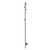 Aguzzo EZY FIT Brushed Nickel Single Vertical Tree Style Heated Towel Rail 1500mm for Modern Australian Bathrooms