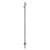 Aguzzo EZY FIT Brushed Nickel Single Vertical Round Tube Tree Style Heated Towel Rail 1500mm available at Renovator Store Australia.