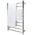 Modern round chrome heated towel rail for bathrooms in Australia, wall-mounted electric towel warmer with a sleek polished finish.