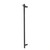 Aguzzo Matte Black Vertical Single Bar Heated Towel Rail for Modern Australian Bathrooms
