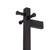Aguzzo matte black vertical single bar heated towel rail close-up, luxury bathroom accessory for modern Australian homes.