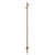 Aguzzo Brushed Brass Single Vertical Heated Towel Rail 1500mm Ezy Fit Modern Bathroom Accessory Australia