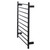 Aguzzo Matte Black 10 Bar Round Heated Towel Rail for Modern Australian Bathrooms