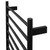 Modern Aguzzo Matte Black Heated Towel Rail with Round Bars for Luxury Australian Bathrooms.