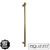 Aguzzo Ezy Fit Single Square Bar Vertical Heated Towel Rail in Brushed Brass finish for modern Australian bathrooms.