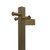 Aguzzo EZY FIT Brushed Brass Single Vertical Heated Towel Rail for Modern Australian Bathrooms