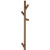Modern Rose Gold Single Vertical Heated Towel Rail with Tree-Style Hooks for Australian Bathrooms - Ezy-Fit Designer Towel Warmer.