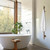 Modern Aguzzo Rose Gold Vertical Heated Towel Rail with Tree Style Design for Australian Bathrooms.