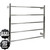 Modern Polished Chrome Round Bar Heated Towel Rail - 700mm x 750mm Bathroom Towel Warmer Australia