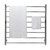 Modern round bar heated towel rail in polished chrome finish for bathroom renovations in Australia.