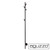 Aguzzo PVD Gun Metal 1500mm Single Vertical Round Tube Tree Style Heated Towel Rail for Australian Bathrooms