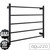 Aguzzo 750mm Matte Black Round Bar Heated Towel Rail, Dual Wired Bathroom Accessory, Australia