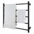 Modern Aguzzo matte black round heated towel rail for contemporary Australian bathrooms.
