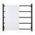 Modern 10 Bar Matte Black Heated Towel Rail for Australian Bathrooms - 750mm Round Tube Wall Mounted Electric Towel Warmer Rack