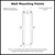 Aguzzo Double Vertical Heated Towel Rail Wall Mounting Points Diagram for Australian Bathrooms