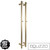 Aguzzo Ezy Fit Double Vertical Square Bar Heated Towel Rail in PVD Brushed Brass finish for modern Australian bathrooms.
