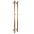 Aguzzo Ezy Fit Double Vertical Square Bar Heated Towel Rail in PVD Brushed Brass finish for modern Australian bathrooms.