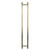 Modern brushed brass double vertical heated towel rail for luxury Australian bathrooms.