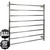 Modern 900mm wide round bar heated towel rail in a polished chrome finish, perfect for contemporary Australian bathrooms.