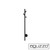 Aguzzo Ezy Fit Single Vertical Matte Black Heated Towel Rail with Hooks, Modern Bathroom Accessory for Australian Homes.