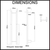 Aguzzo Double Vertical Heated Towel Rail Measurements Diagram - 200mm x 1400mm Bathroom Towel Warmer Dimensions, Australia