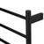 Aguzzo Matte Black Round Heated Towel Rail - 10-Bar Designer Bathroom Towel Warmer, Australia